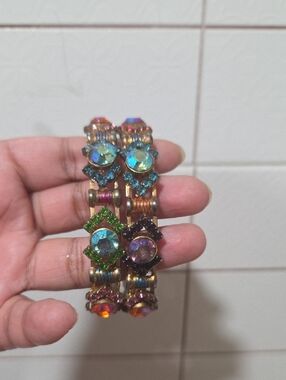 Multicolor Crystal Stretch Bracelet Set - Women Jewelry
